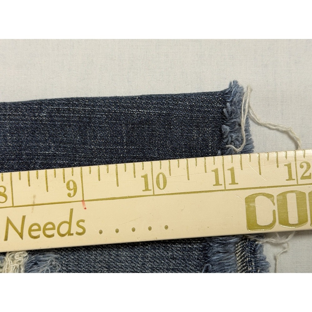 Refuge Distressed Denim Mini Skirt Women's Size 7 Blue Jean Raw Hem Stretch - Picture 5 of 6